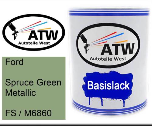 Ford, Spruce Green Metallic, FS / M6860: 1L Lackdose, von ATW Autoteile West.